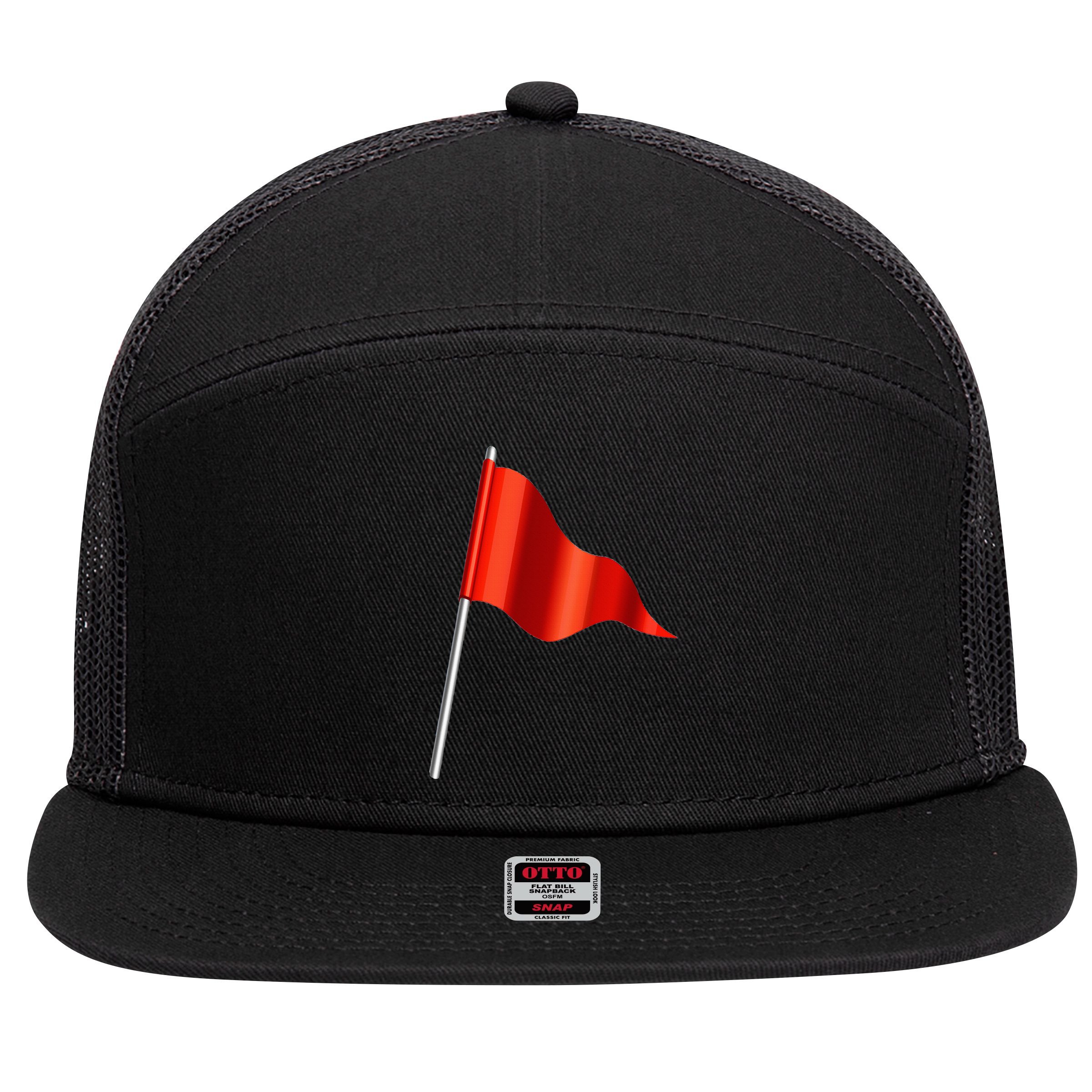 Funny Toxic & Irresistibly Sexy Red Flag 7 Panel Mesh Trucker Snapback Hat