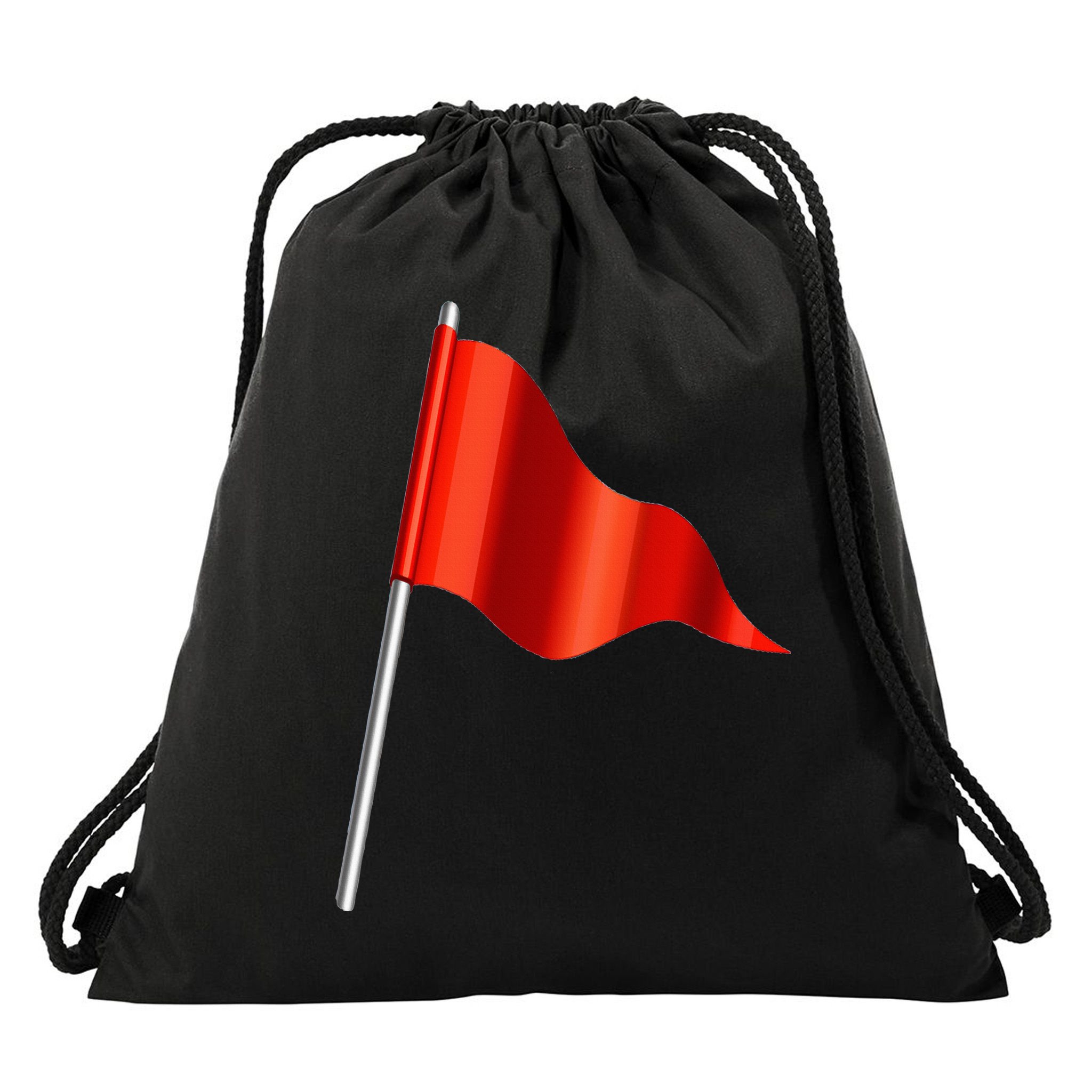 Funny Toxic & Irresistibly Sexy Red Flag Drawstring Bag