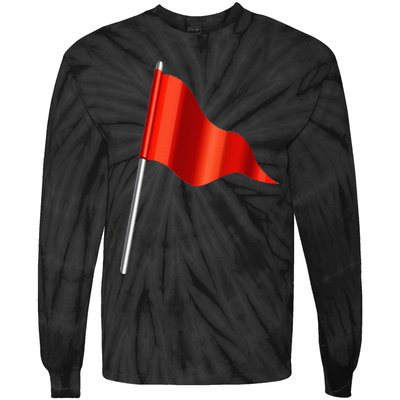 Funny Toxic & Irresistibly Sexy Red Flag Tie-Dye Long Sleeve Shirt