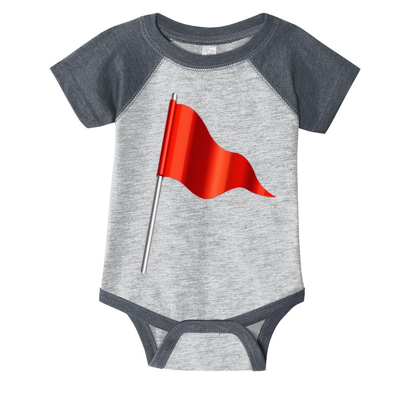 Funny Toxic & Irresistibly Sexy Red Flag Infant Baby Jersey Bodysuit