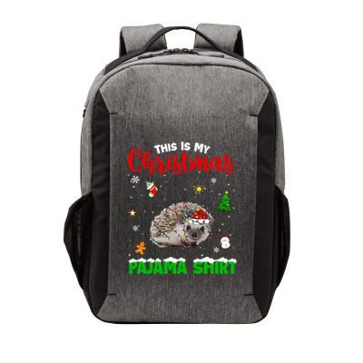 Funny This Is My Christmas Pajama Cool Gift Hedgehog Red Plaid Gift Vector Backpack