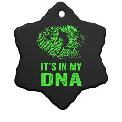 Funny Tennis It's In My DNA Fingerprint Ceramic Star Ornament