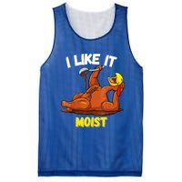 Funny Turkey I Like It Moist Thanksgiving Dinner For Family Cute Gift Mesh Reversible Basketball Jersey Tank