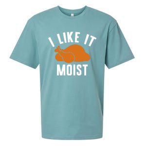 Football Turkey I Like It Moist Thanksgiving Cool Gift Sueded Cloud Jersey T-Shirt