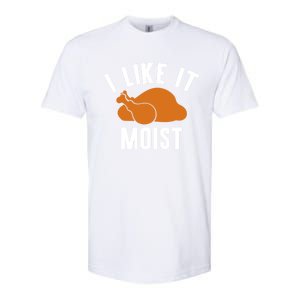 Football Turkey I Like It Moist Thanksgiving Cool Gift Softstyle CVC T-Shirt