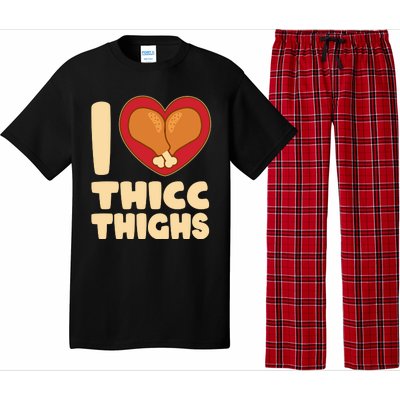 Funny Thanksgiving I Heart Thicc Thighs Pajama Set