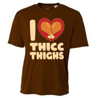 Funny Thanksgiving I Heart Thicc Thighs Cooling Performance Crew T-Shirt