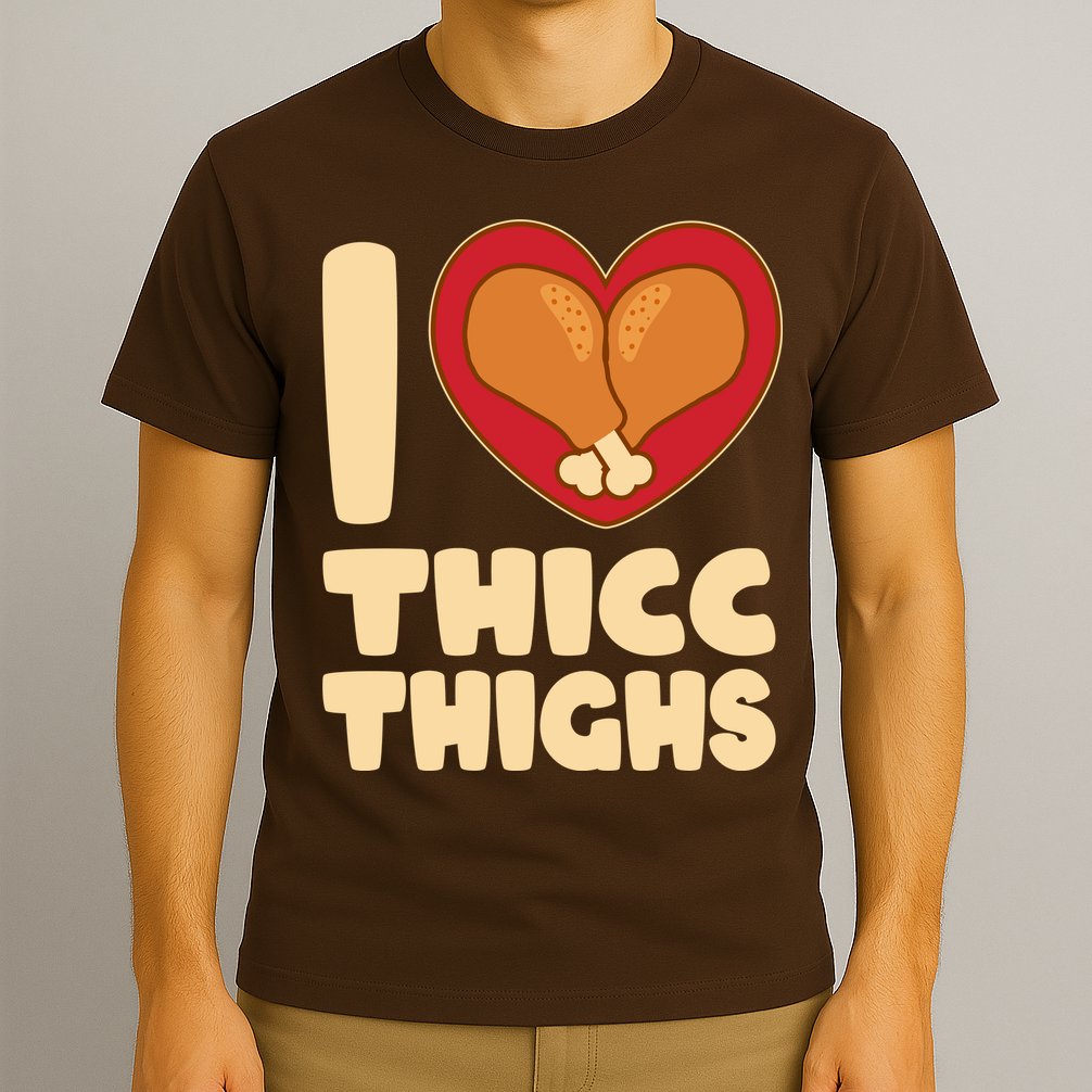 Funny Thanksgiving I Heart Thicc Thighs T-Shirt
