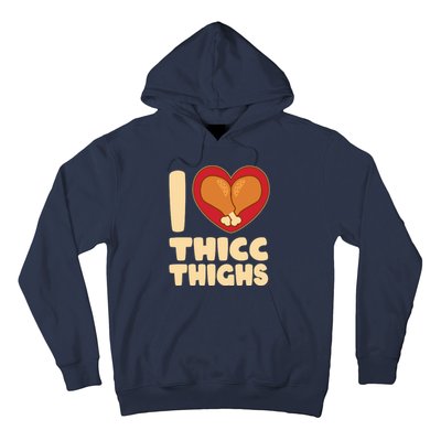 Funny Thanksgiving I Heart Thicc Thighs Hoodie