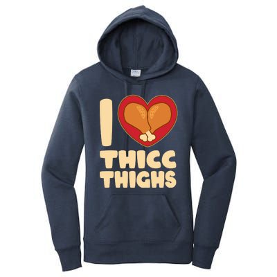 Funny Thanksgiving I Heart Thicc Thighs Women's Pullover Hoodie