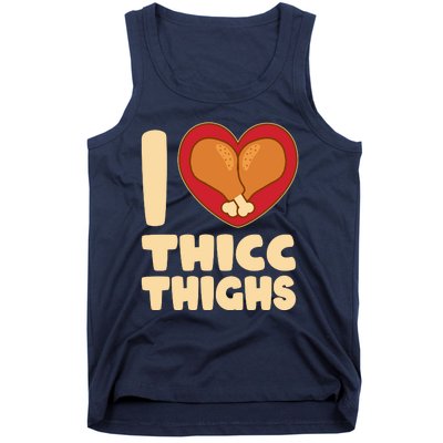 Funny Thanksgiving I Heart Thicc Thighs Tank Top