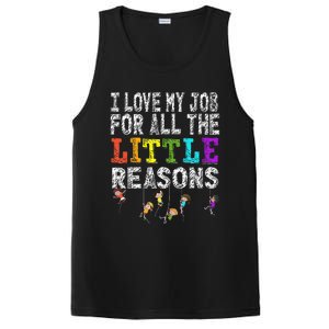 Funny Teacher I love my Job For All The Little Reasons PosiCharge Competitor Tank