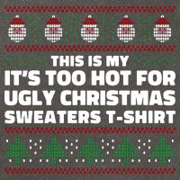 Funny This Is My It's Too Hot For Ugly Christmas Sweaters Cotton Canvas Backpack
