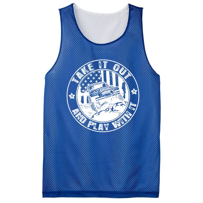 Funny Take It Out And Play With It 4x4 Offroad Gift Mesh Reversible Basketball Jersey Tank