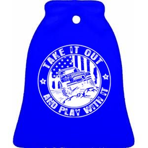 Funny Take It Out And Play With It 4x4 Offroad Gift Ceramic Bell Ornament