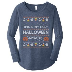 Funny This Is My Ugly Halloween Sweater Gift Gift Women's Perfect Tri Tunic Long Sleeve Shirt