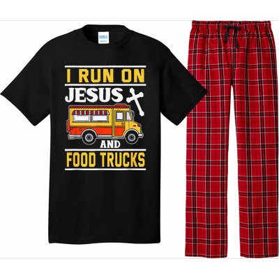 Food Truck I Run On Jesus And Food Trucks Pajama Set