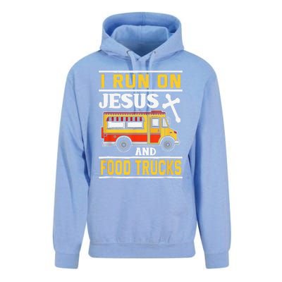 Food Truck I Run On Jesus And Food Trucks Unisex Surf Hoodie