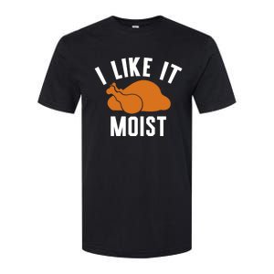 Football Turkey I Like It Moist Thanksgiving Gift Softstyle CVC T-Shirt