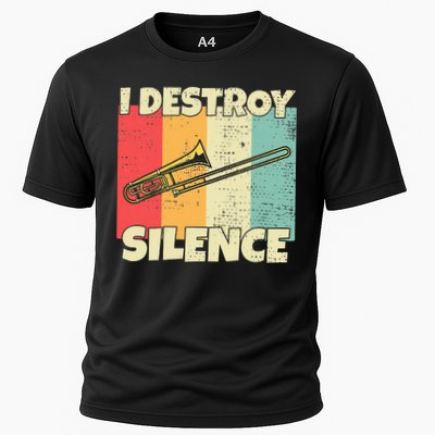 Funny Trombone Instrument I Destroy Silence For Trombone Performance Shirt