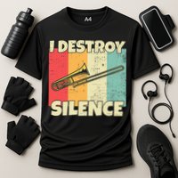 Funny Trombone Instrument I Destroy Silence For Trombone Performance Shirt
