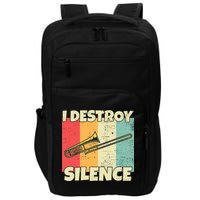 Funny Trombone Instrument I Destroy Silence For Trombone Impact Tech Backpack