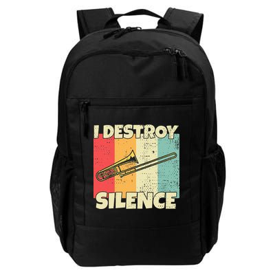 Funny Trombone Instrument I Destroy Silence For Trombone Backpack