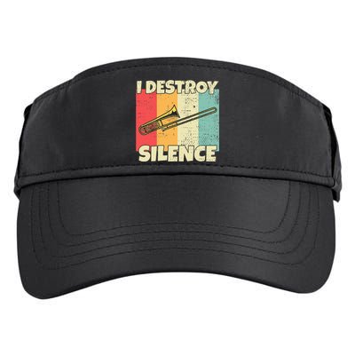 Funny Trombone Instrument I Destroy Silence For Trombone Adult Drive Performance Visor