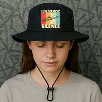 Funny Trombone Instrument I Destroy Silence For Trombone Bucket Hat