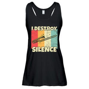 Funny Trombone Instrument I Destroy Silence For Trombone Ladies Essential Flowy Tank