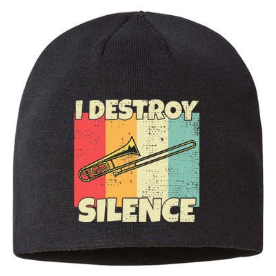 Funny Trombone Instrument I Destroy Silence For Trombone Sustainable Beanie