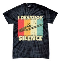 Funny Trombone Instrument I Destroy Silence For Trombone Tie-Dye T-Shirt