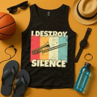 Funny Trombone Instrument I Destroy Silence For Trombone Tank Top