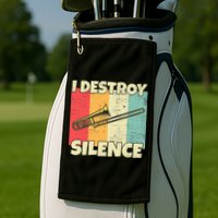 Funny Trombone Instrument I Destroy Silence For Trombone Golf Towel
