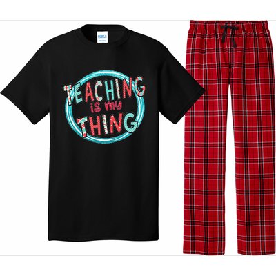 Funny Teaching Is My Thing Back To School Pajama Set