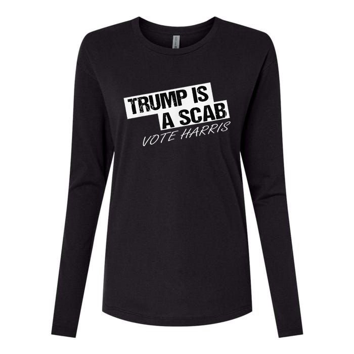 Funny Trump Is A Scab Womens Cotton Relaxed Long Sleeve T-Shirt