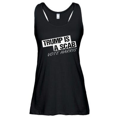 Funny Trump Is A Scab Ladies Essential Flowy Tank