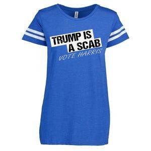 Funny Trump Is A Scab Enza Ladies Jersey Football T-Shirt