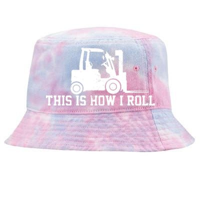 Forklift This Is How I Roll Vintage Gift Tie-Dyed Bucket Hat