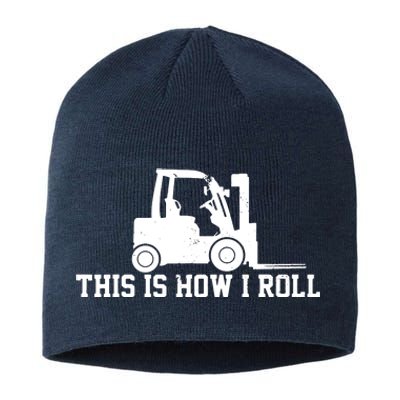 Forklift This Is How I Roll Vintage Gift Sustainable Beanie