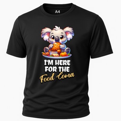 Funny Thanksgiving I’M Here For The Food Coma Food Lovers Funny Gift Performance Shirt