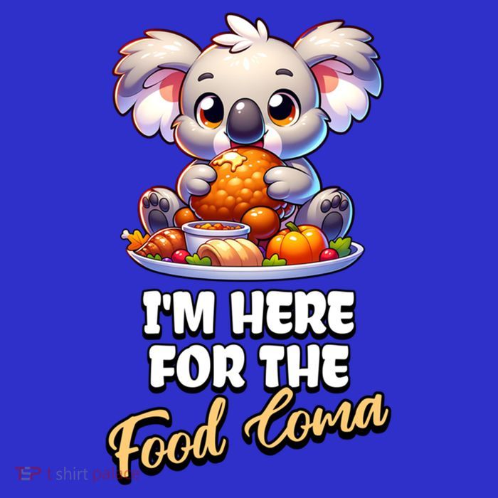 Funny Thanksgiving I’M Here For The Food Coma Food Lovers Funny Gift Women's V-Neck T-Shirt