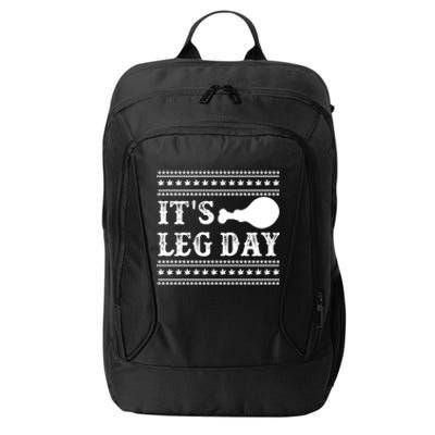 Football Thanksgiving Its Leg Day Turkey Gift City Backpack