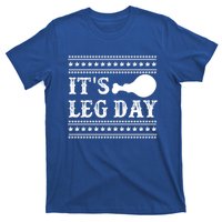 Football Thanksgiving Its Leg Day Turkey Gift T-Shirt