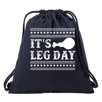 Football Thanksgiving Its Leg Day Turkey Gift Drawstring Bag