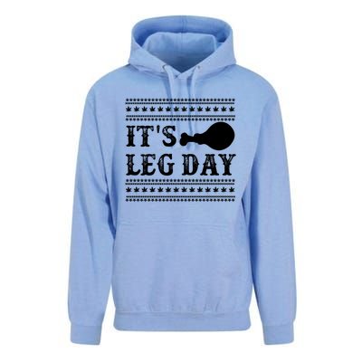 Football Thanksgiving Its Leg Day Turkey Gift Unisex Surf Hoodie