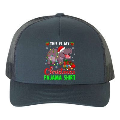 Funny This Is My Christmas Pajama Hippopotamus Xmas Lights Cool Gift Yupoong Adult 5-Panel Trucker Hat