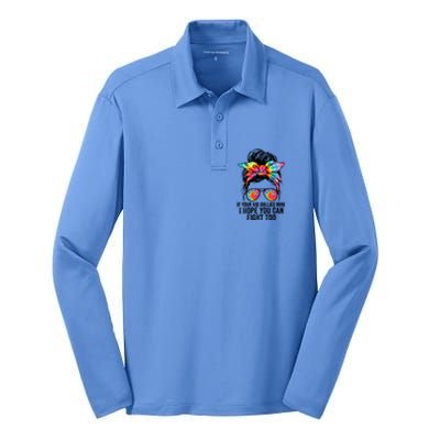 Funny Tees If Your Bullies Mine I Hope You Can Fight Too Gift Silk Touch Performance Long Sleeve Polo