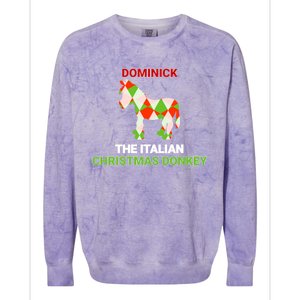 Funny The Italian Christmas Donkey Dominick The Donkey Gift Colorblast Crewneck Sweatshirt