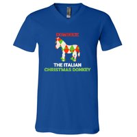 Funny The Italian Christmas Donkey Dominick The Donkey Gift V-Neck T-Shirt